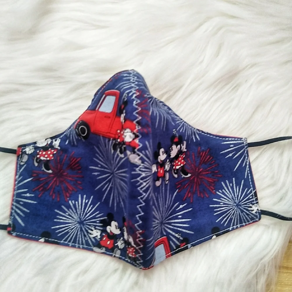 Mickey and Minnie Face Mask|Reversible Face Mask